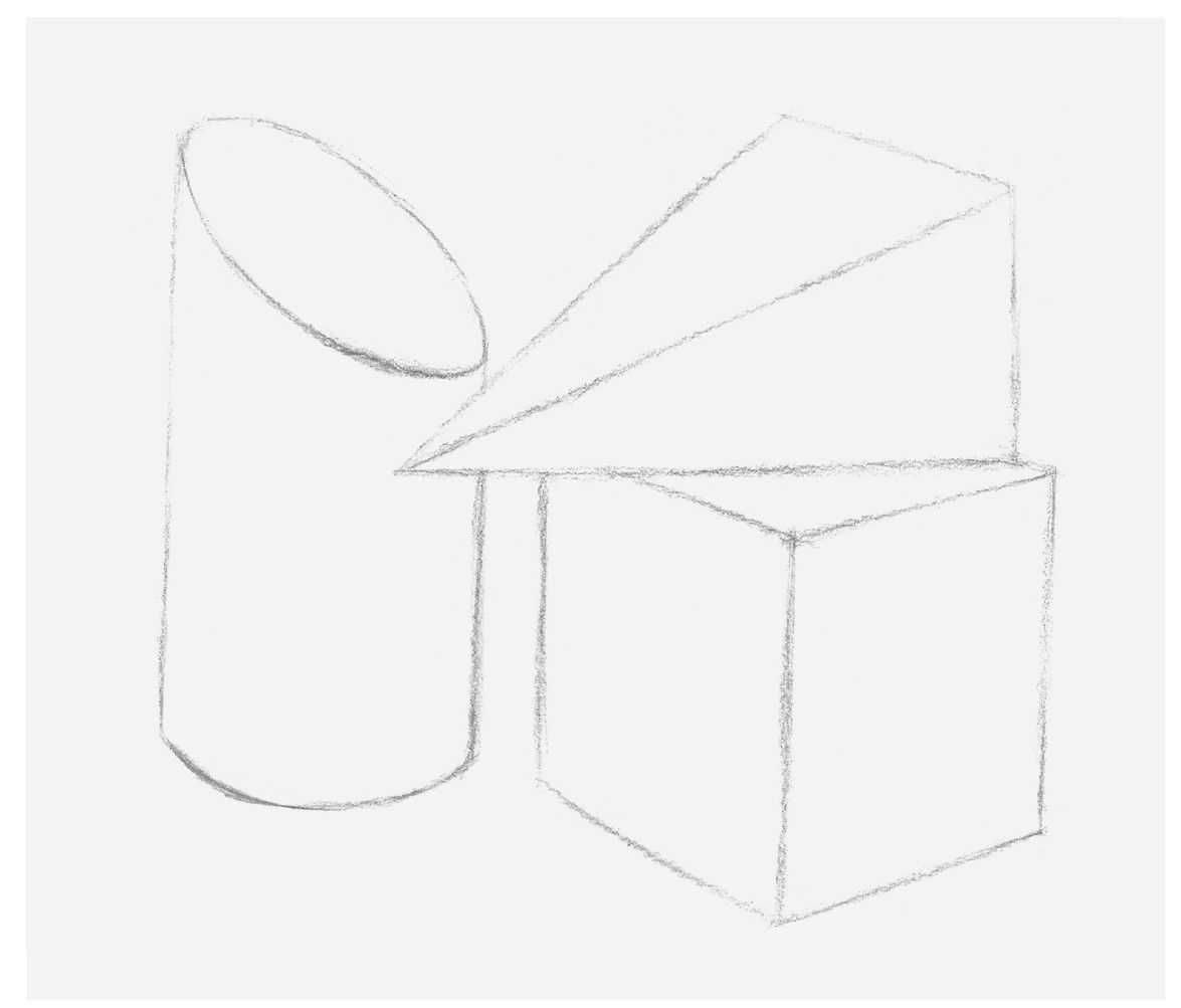 几何体结构素描怎么画?分步骤图解示范教你,适合0基础临摹学习