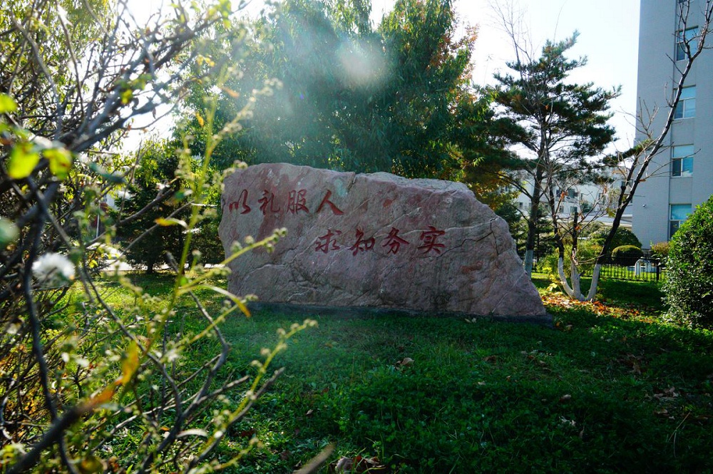 辽宁现代服务职业技术学院校徽：以礼服人 求知务实