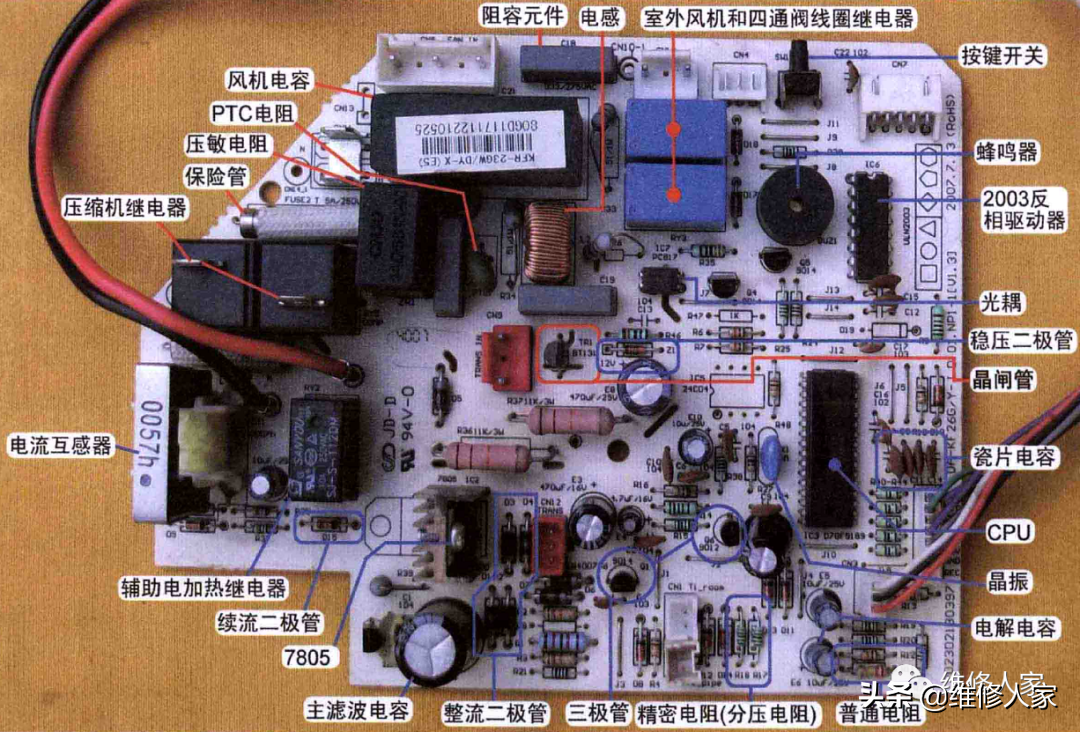 空调电控系统组成和元件识别