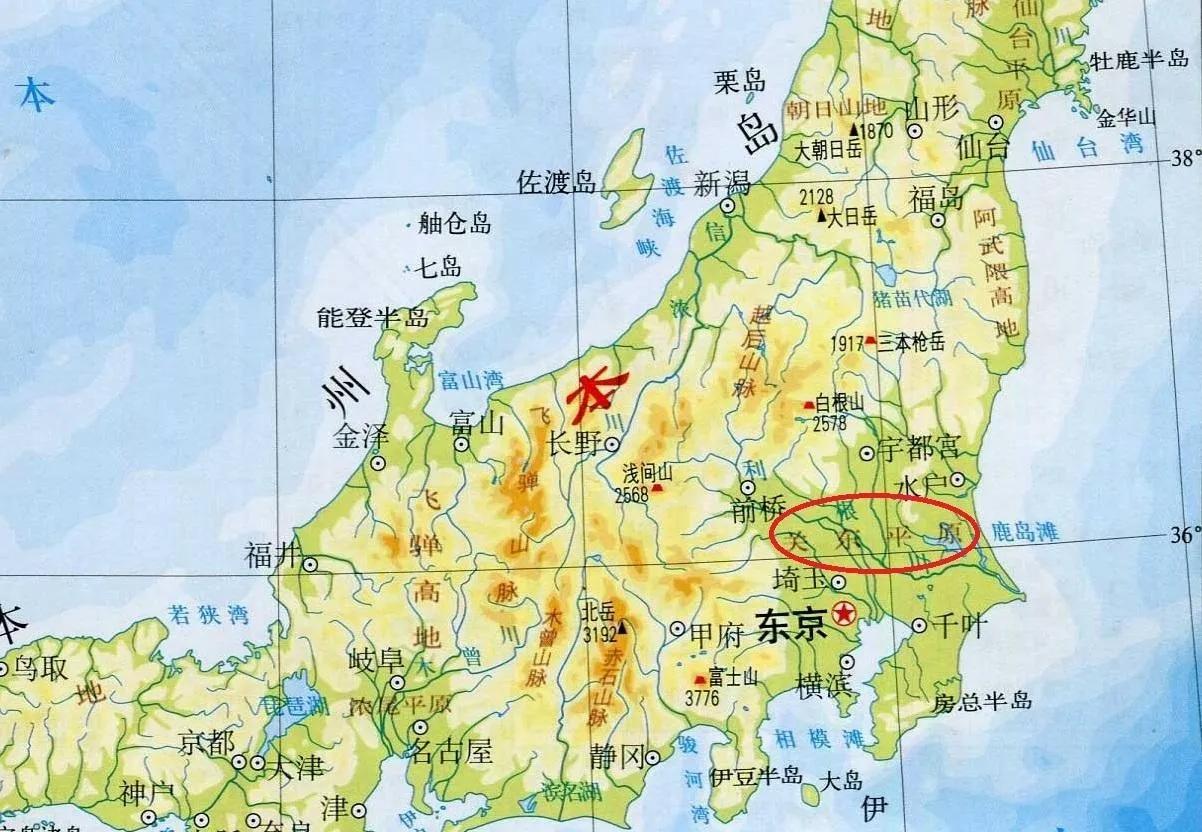日本最大的平原—关东平原,虽然面积只有1.