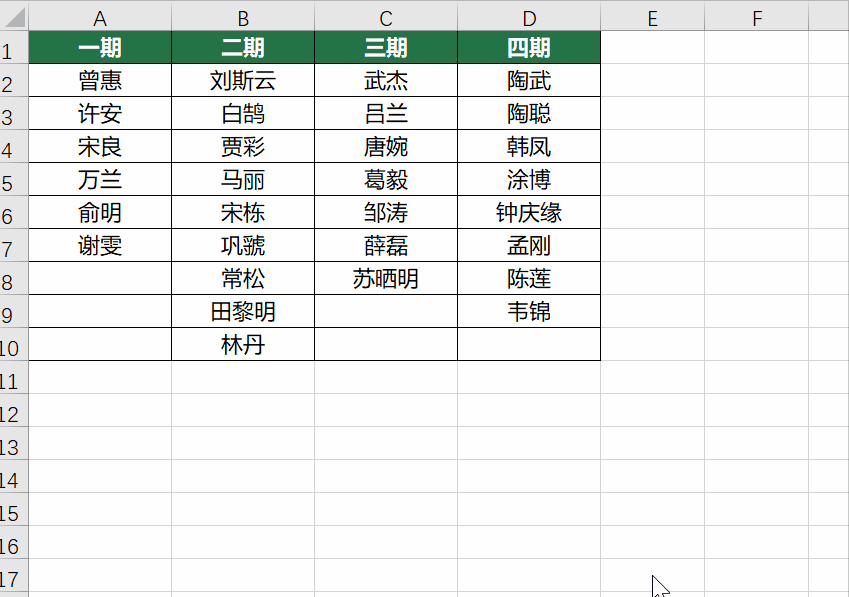 Excel四种方法多列转一列，你选哪个？