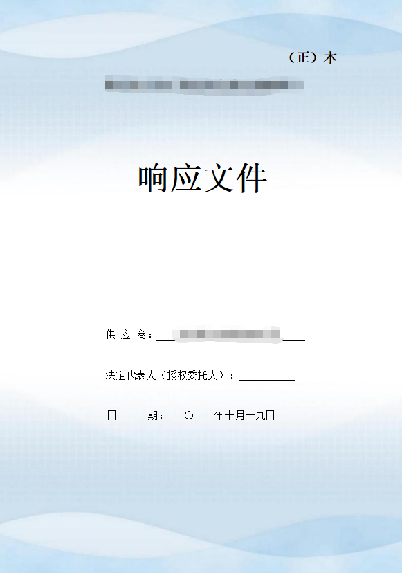 投标文件封面格式（标书小白拷贝即可使用哈）