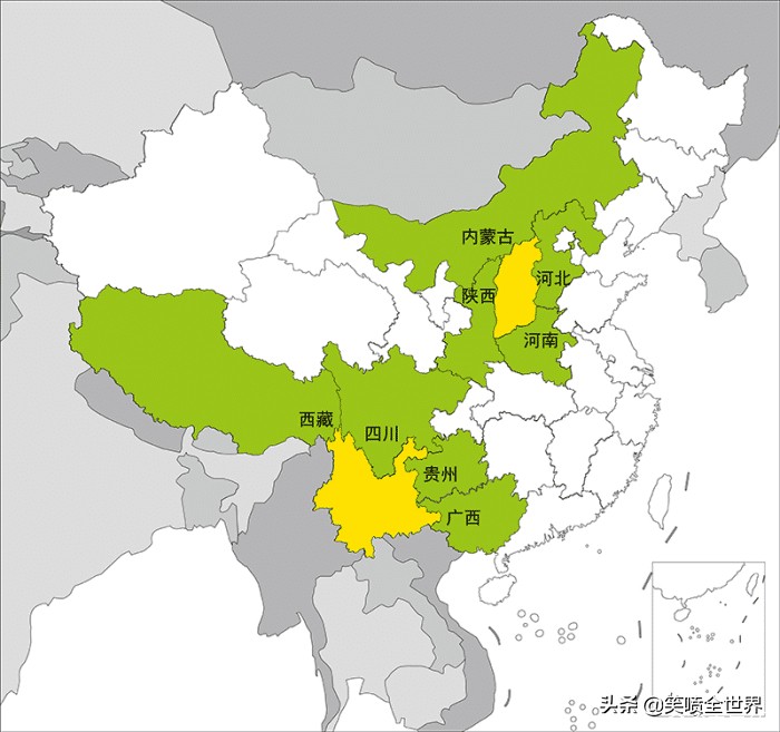 我国各省市“邻居”知多少，首都有2个，最多邻8个