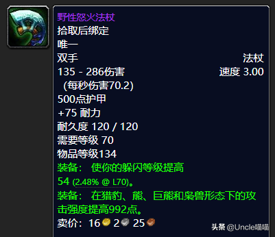 魔兽怀旧TBC：熊TP2阶段毕业装备大推荐，款款直戳天花板