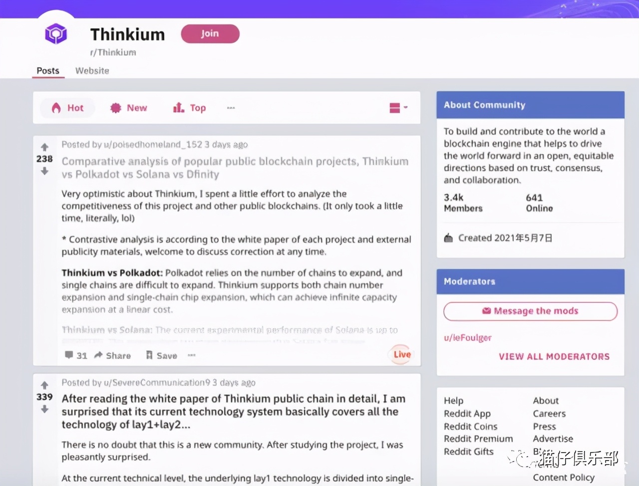 新的区块链技术领袖？海外社区媒体热议全能公链Thinkium