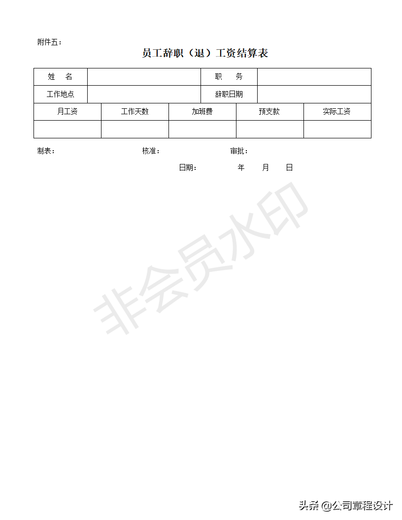 员工离职管理制度（含不同离职情形、离职所需全套表格 ）