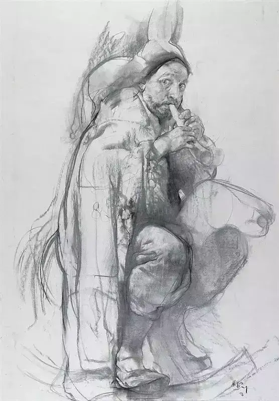 列宾美术学院素描作品，带你走进那个世界，对美另类的诠释