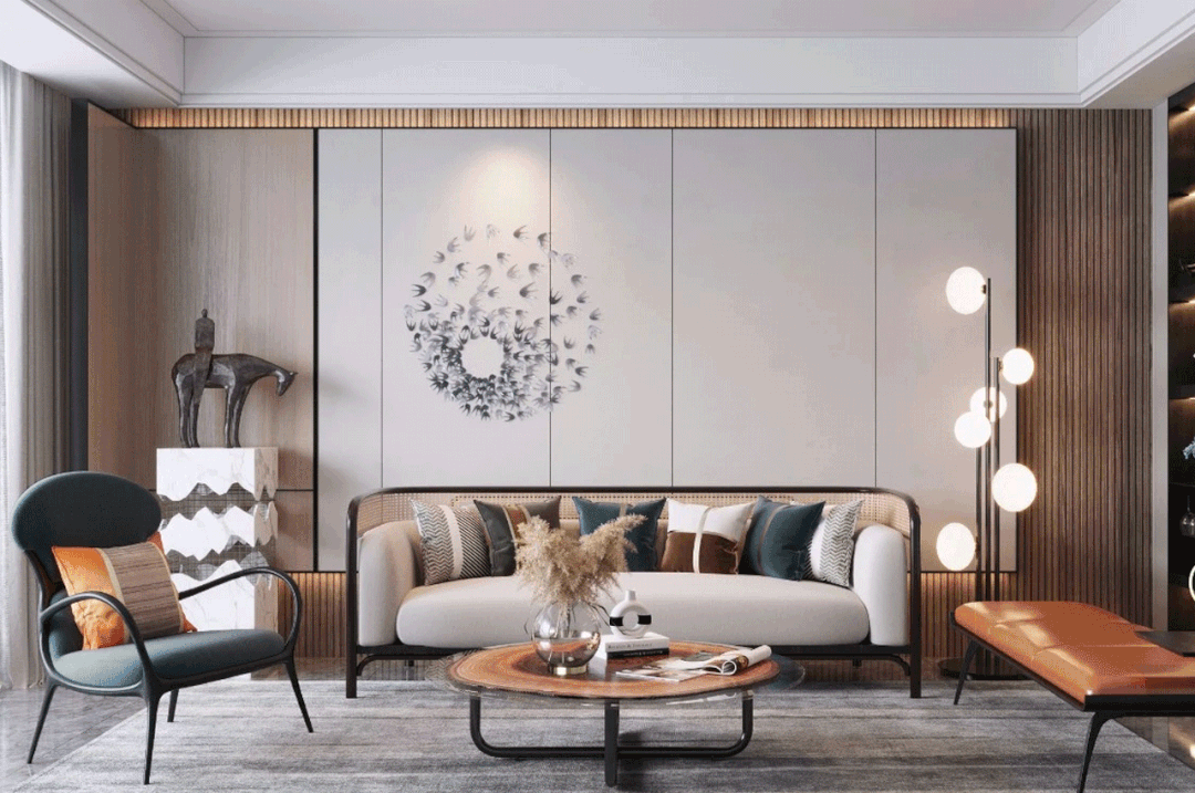 双眼皮吊顶装修效果图展示，时尚立体空间设计