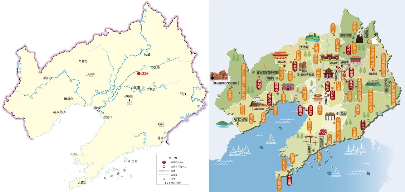 辽宁省面积详解，地形分东中西三大分布区？