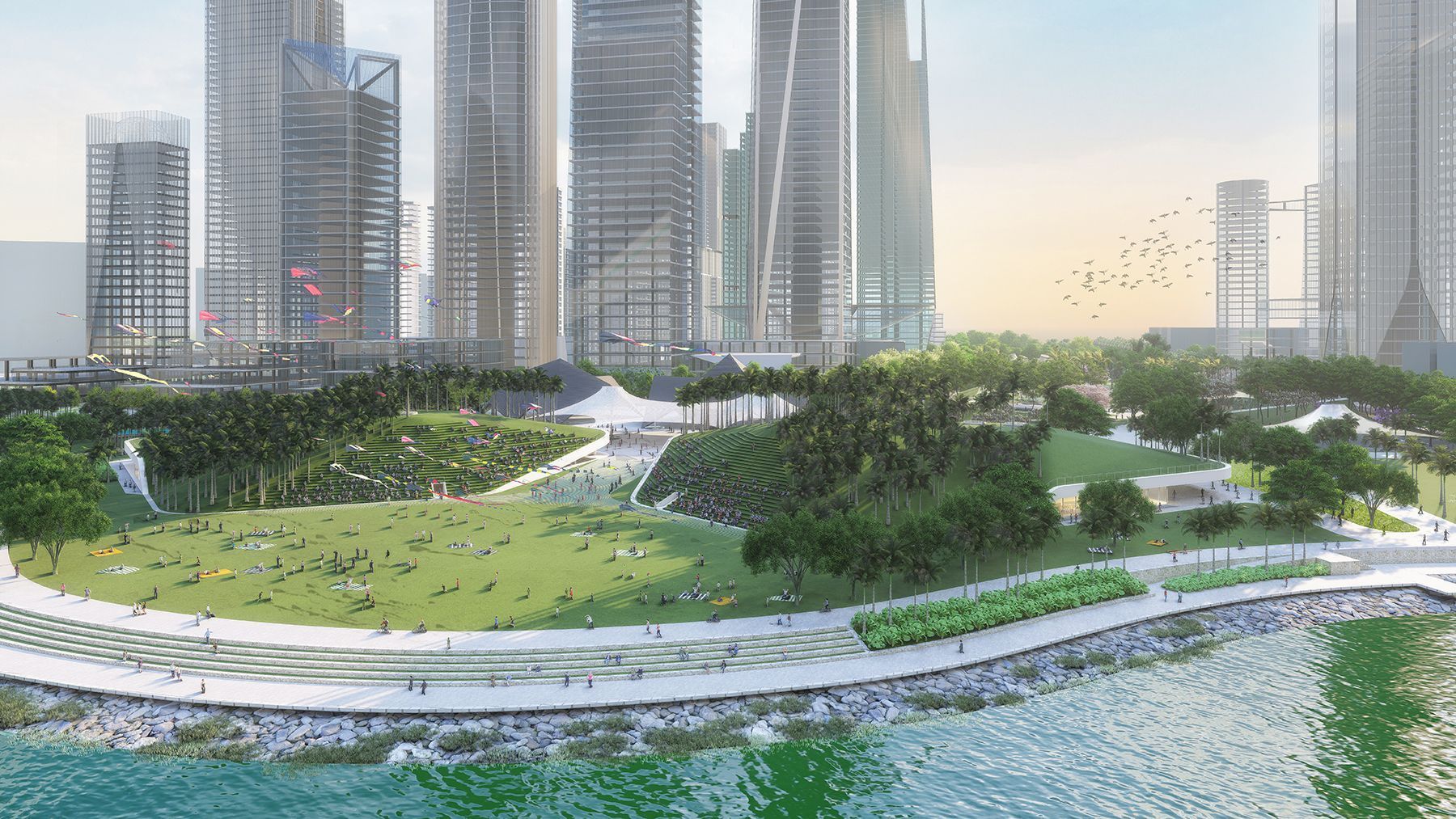 深超总“超级校园”长什么样？来看中央绿轴与片区景观深化设计成果