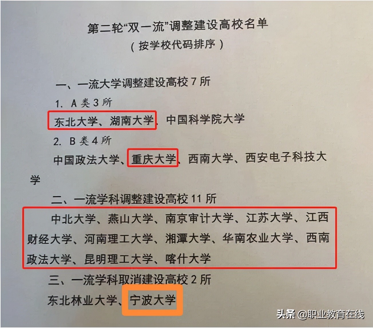 浙江双一流大学名单（网传宁波大学落选新一轮双一流）
