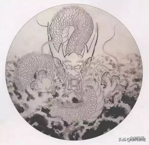 龙的简笔画图文教程中国彩墨龙的画法步骤图片工笔水墨画龙的简笔画教