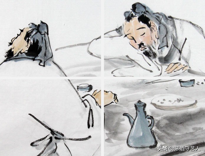 一人一杯酒,独坐独酌独自愁