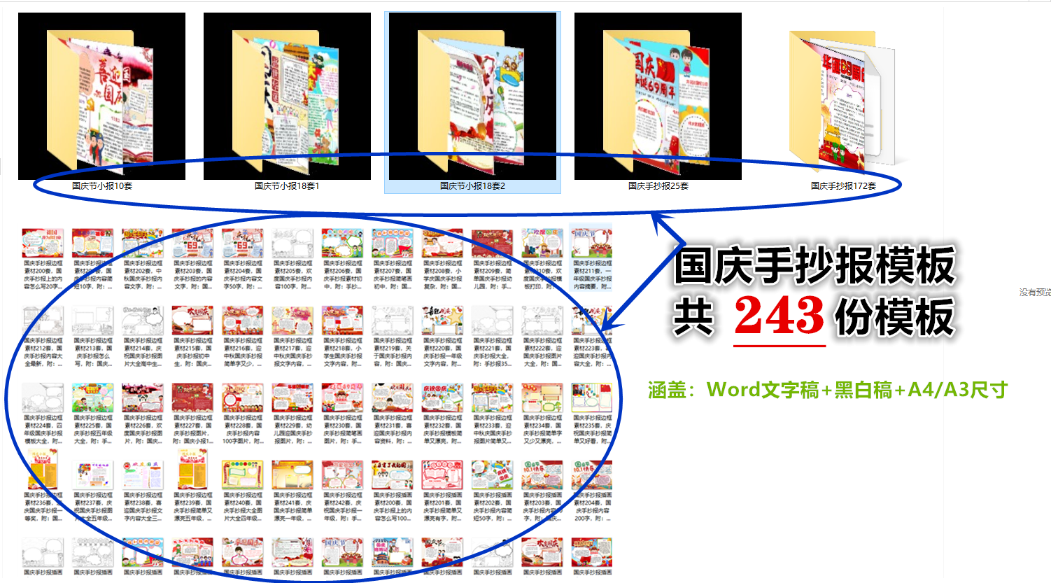 国庆手抄报速成教程，只要3步轻松搞定，附：全套手抄报素材模板