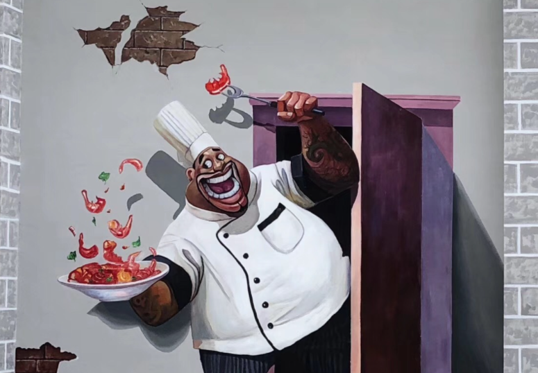 北京墙绘丨饭店墙绘素材,让餐厅更有生活的味道