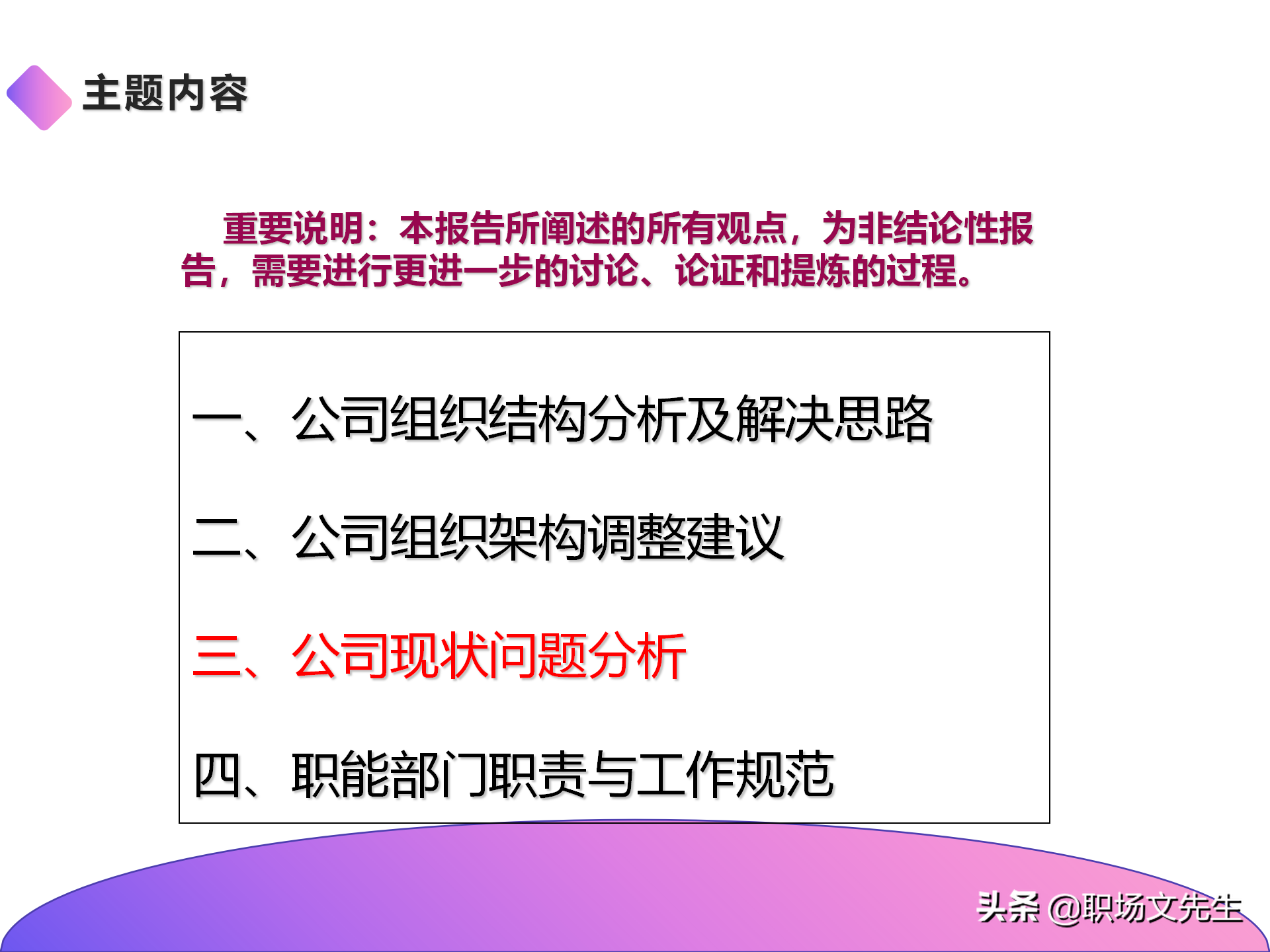 公司组织结构分析及解决思路，40页组织架构与岗位职责分析报告