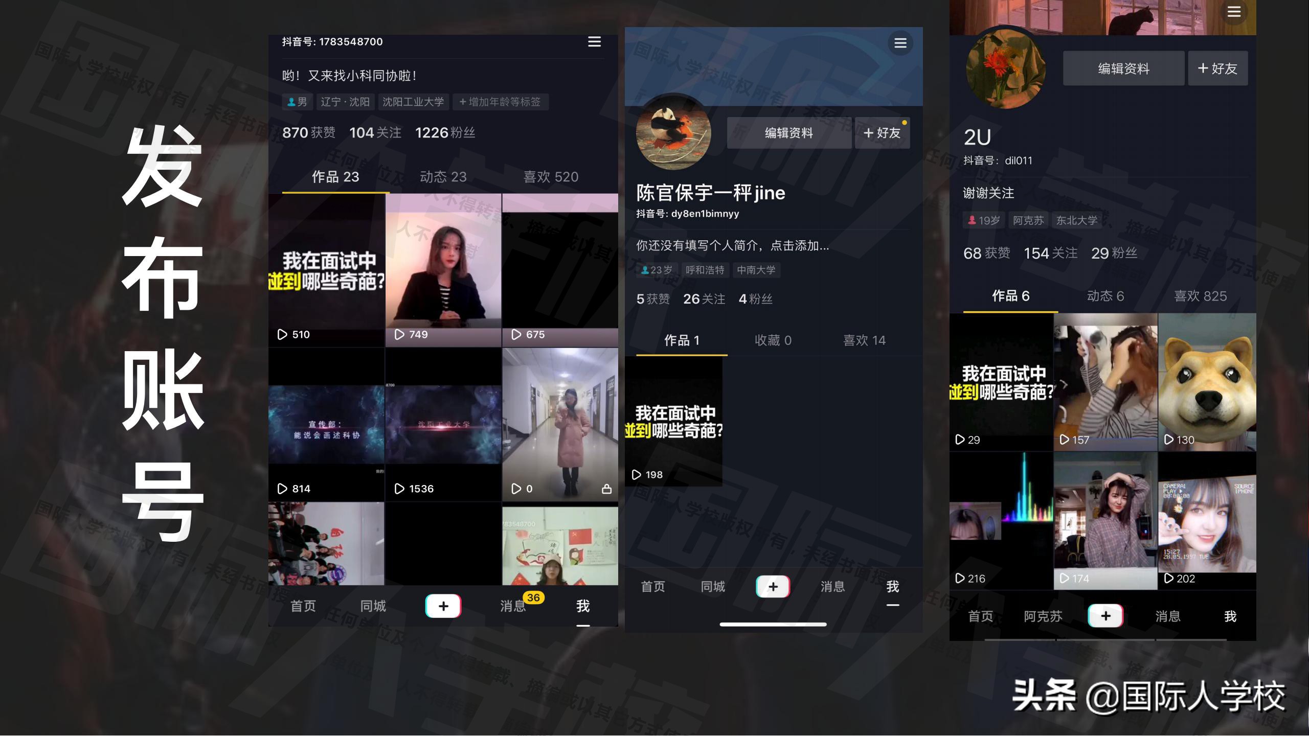 在线实践案例 | 国际人学校在线实践抖音运营项目