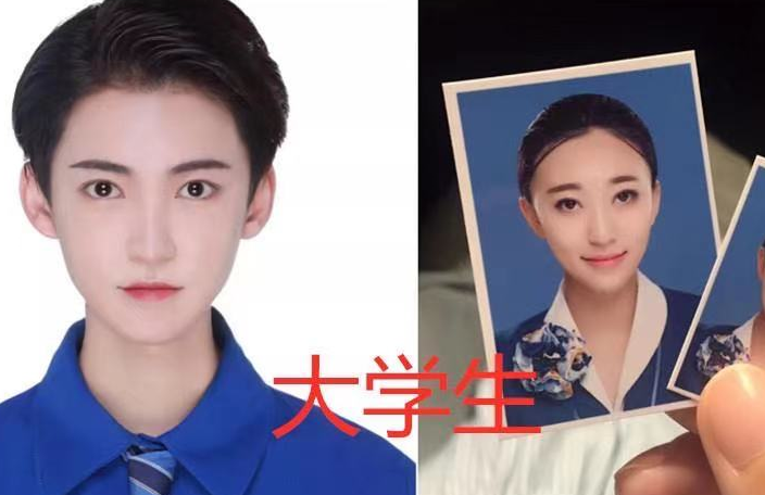 从初中到大学的“一寸照”对比，逆袭的最高境界，变得更加清秀了