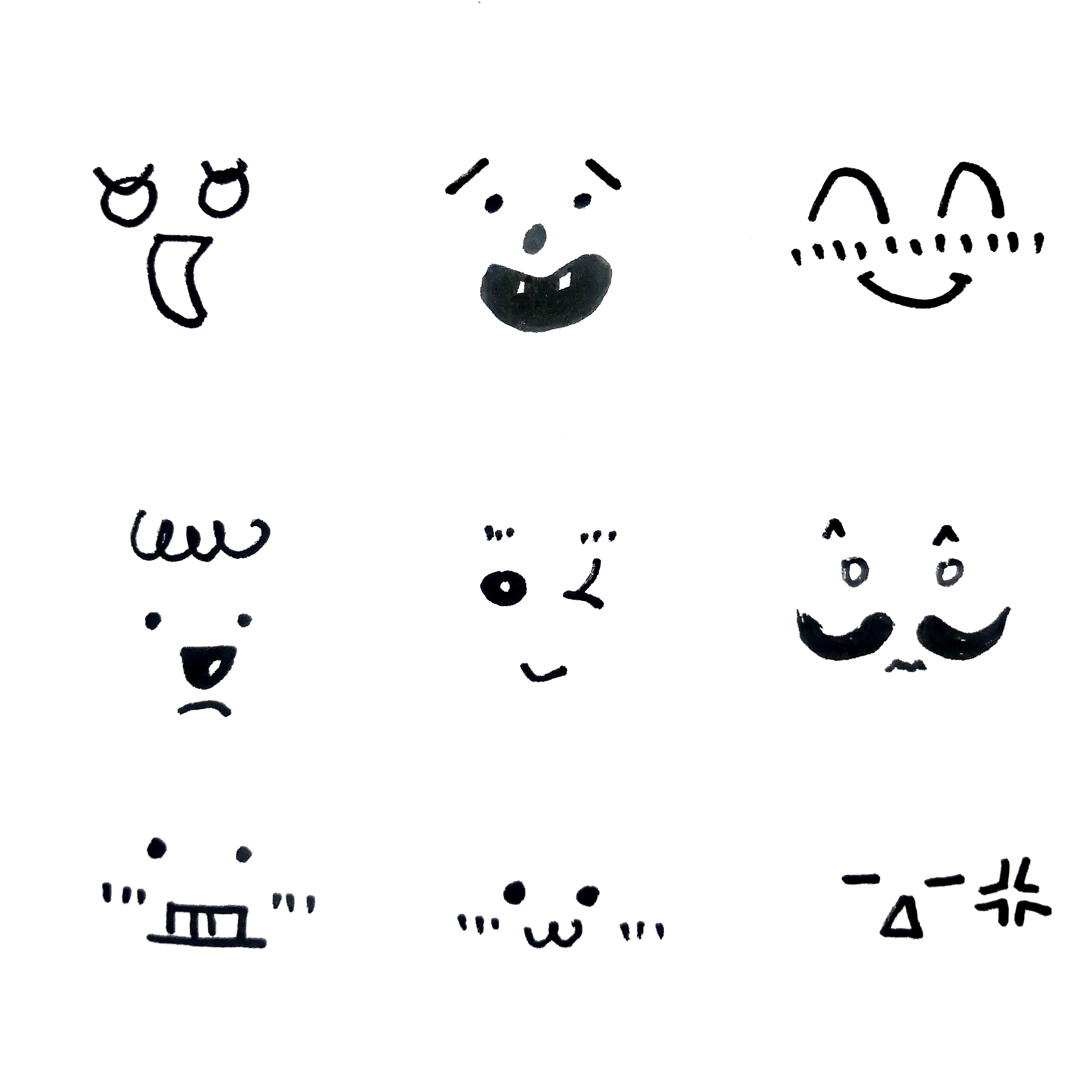 各种可爱表情的54种简笔画法,超级实用的素材!(转发收藏)