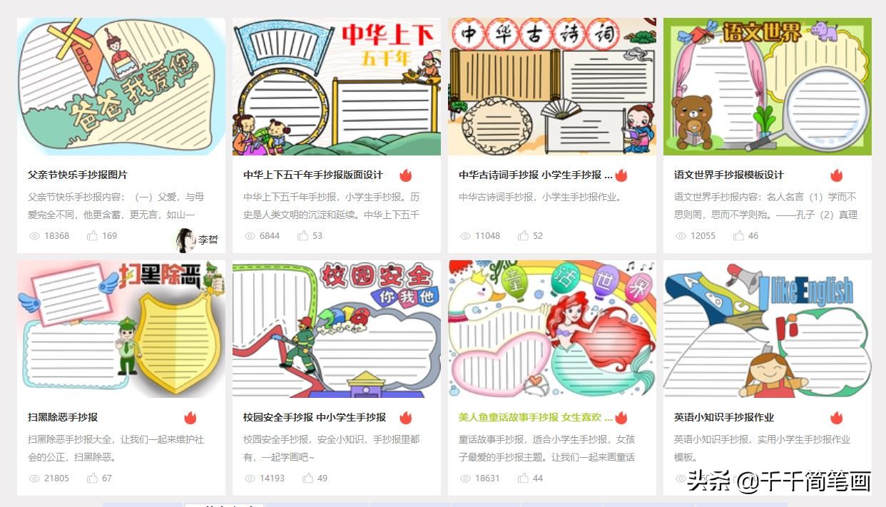 2020年校园主题手抄报模板，小学生必备手抄报作业，家长们快收藏