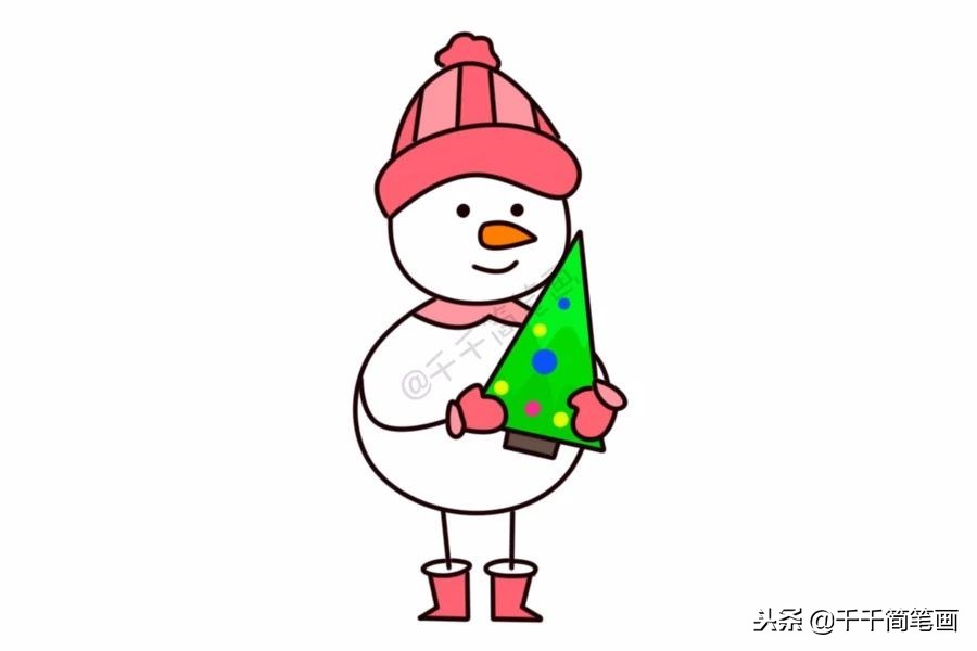 雪人总动员，超萌的20种圣诞雪人简笔画！