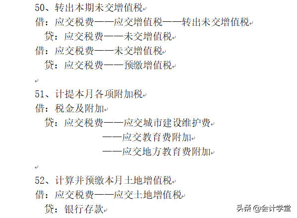 成本结转会计分录（最新最全的会计分录汇总）