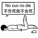 “no zuo no die”，这个中式英语老歪竟然也学着说