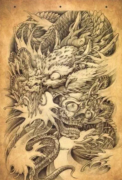 传统纹身图案寓意第十集:龙(下)