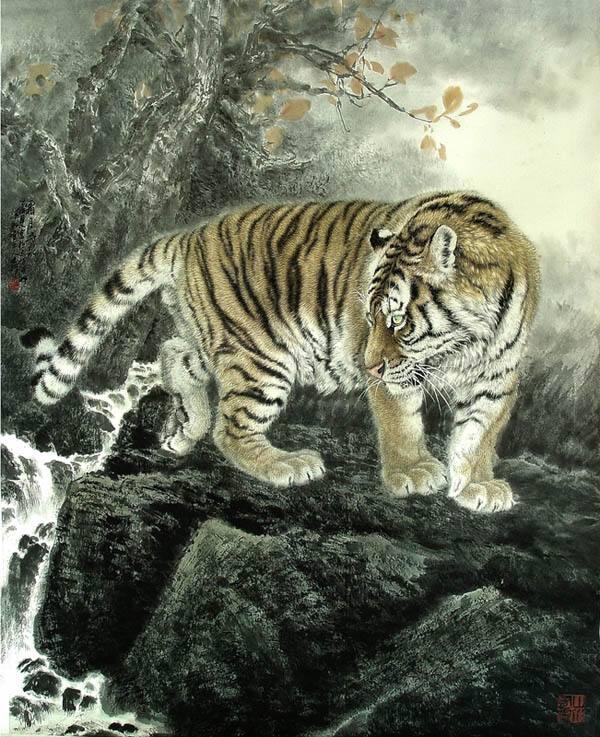 中国现当代十大名家画虎