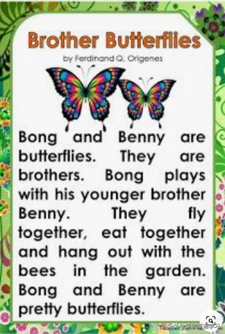 英语原版阅读：Brother Butterflies