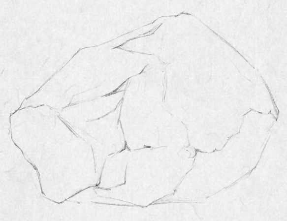 干货！石头绘制技法详解（复杂形体）图解教程，简单易学，快收藏