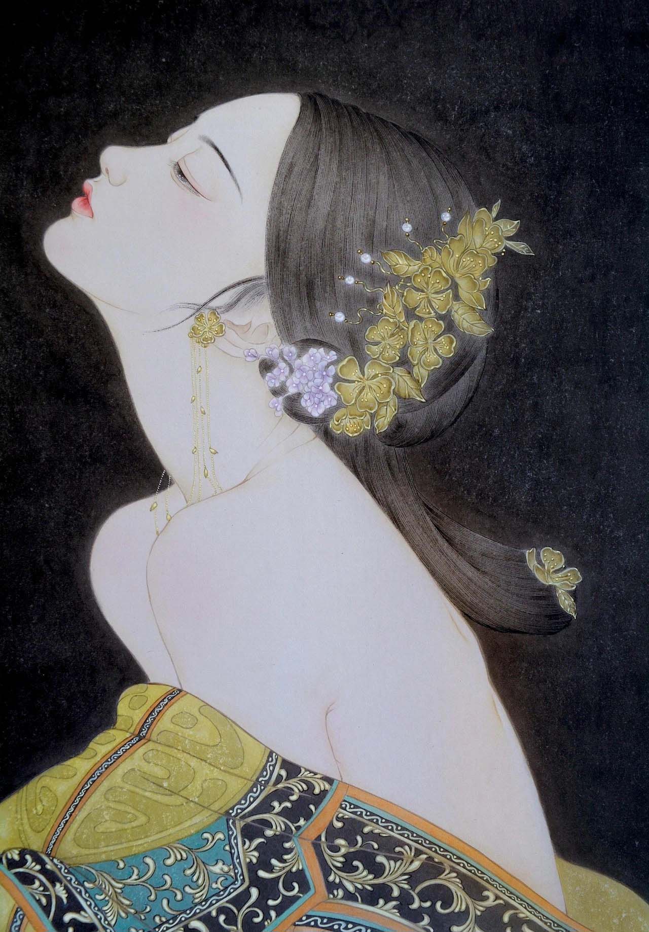 一组唯美的古风美女插画作品（图）