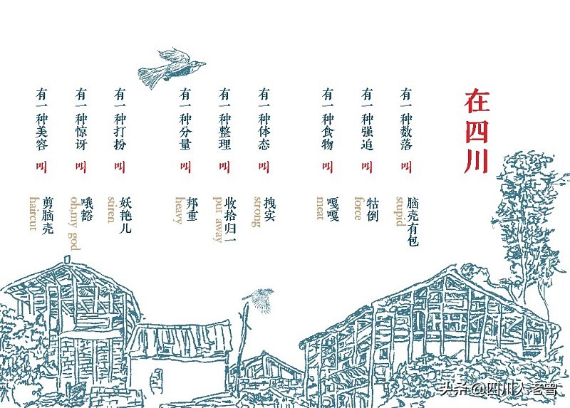 你记得多少方言俗语？官方版四川方言大全分门别类汇编第5-8节