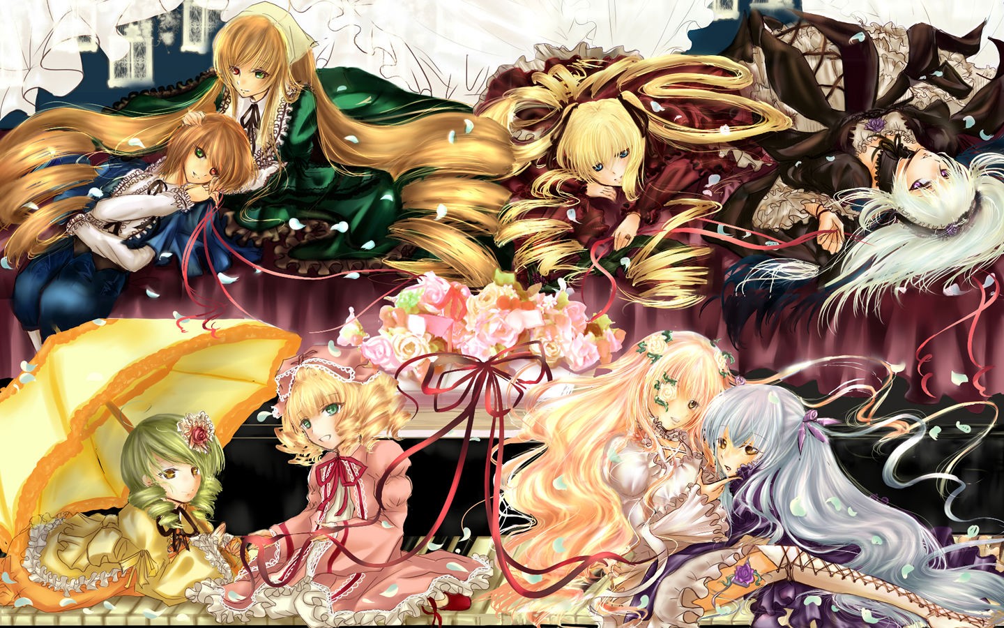 蔷薇少女这部动漫讲述了,七个美丽夺目具有生命的少女人偶,她们是人偶