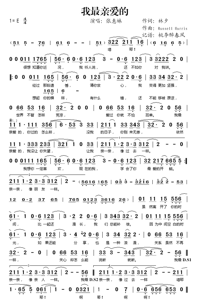 如果你也听说简谱(AMei经典歌曲简谱大全分享)