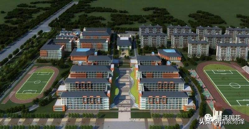 菏泽城北的大型十二年一贯制学校-国花学校即将建成，今年就招生