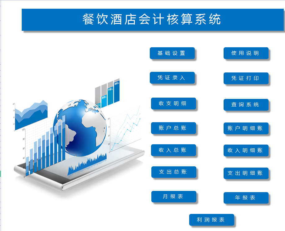 餐饮业会计不好做？你需要的：餐饮/酒店会计核算系统，直接套用