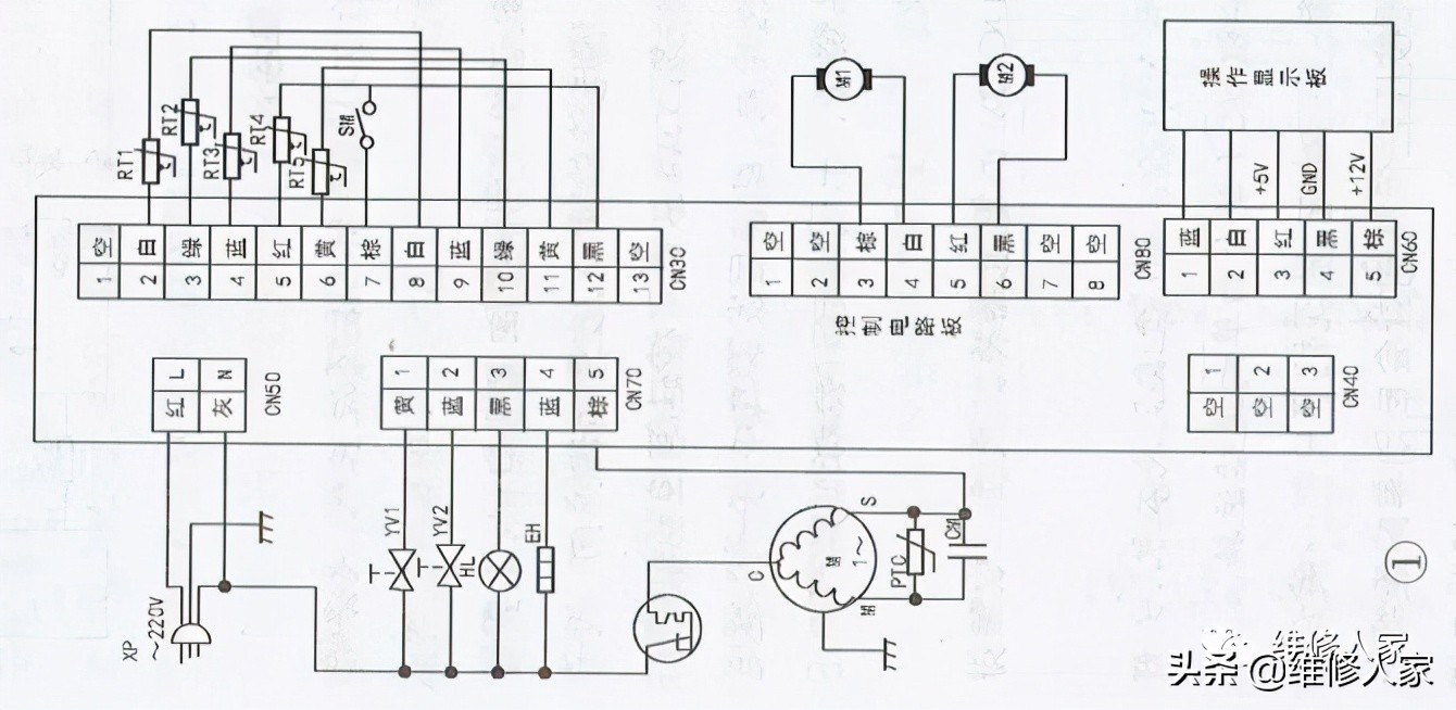 海尔BCD-225MJV三门冰箱电路原理及检修