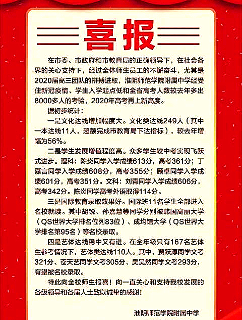 洪雅中学高考喜报2020图片