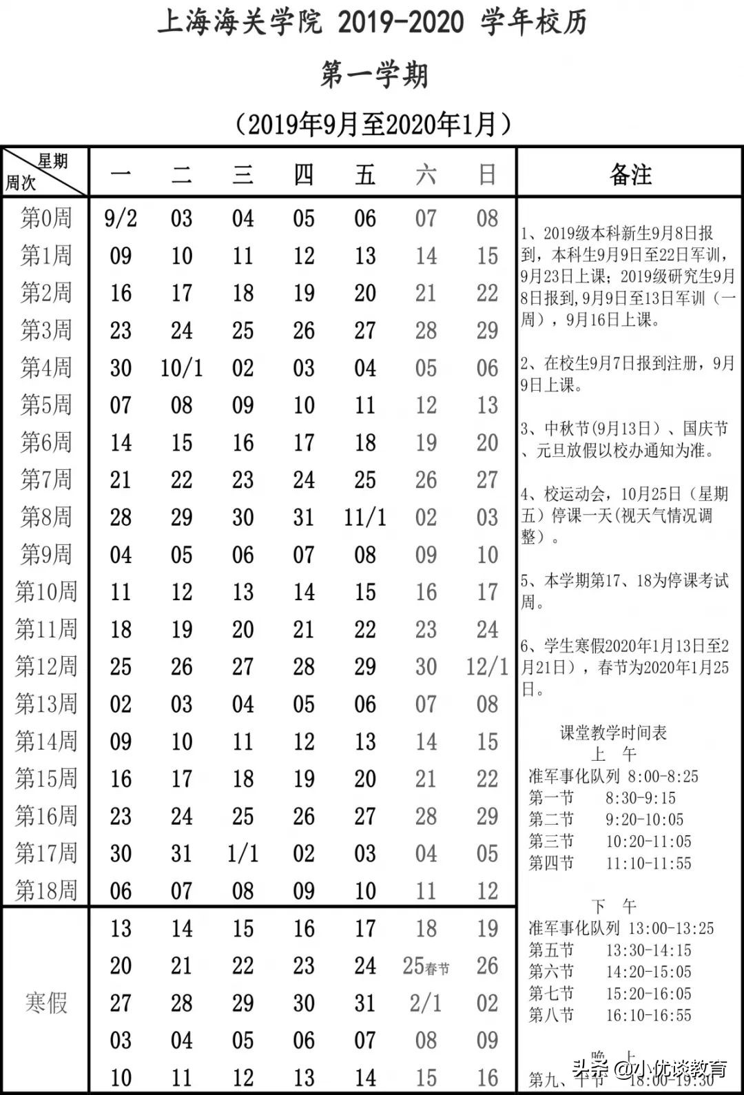 19年上海大中小学校历考而优大盘点！开学时间和寒假天数皆可知