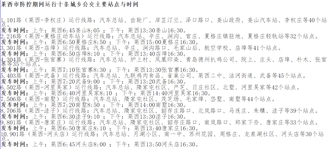 复工出行请注意！山东16市哪些客运和公交路线已恢复？一文检索，实时更新