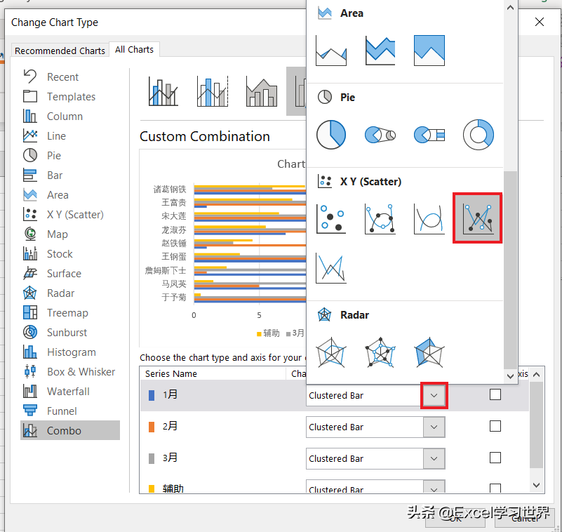 咨询公式常用的这种高规格 Excel 纵向折线图，到底是怎么做的？