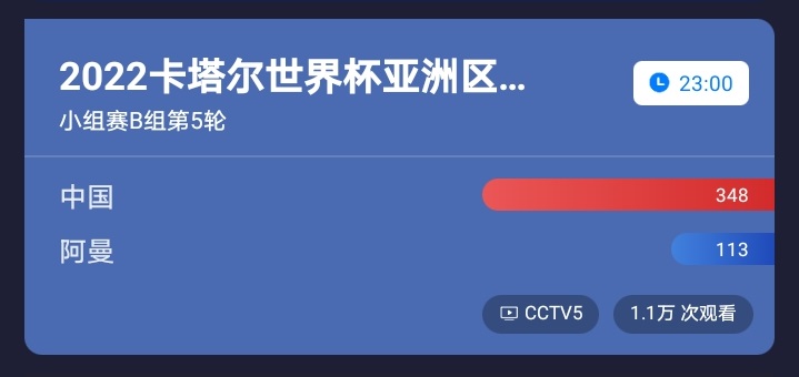 中国对阿曼足球直播(23点，CCTV5直播：国足VS阿曼，此战国足只有赢球才能保留希望)