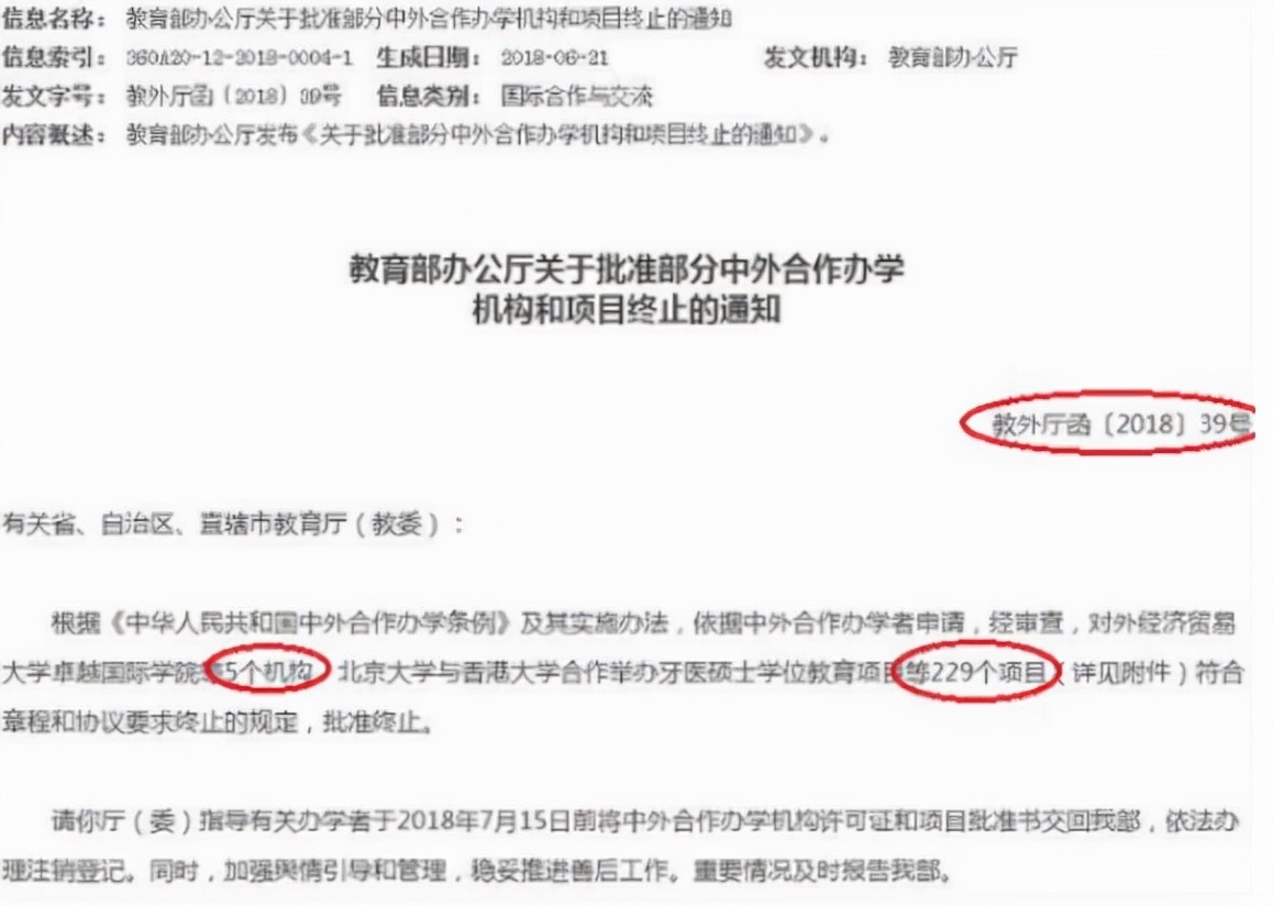 286个中外合作办学被终止，清北等985高校均在列，学生注意别踩坑