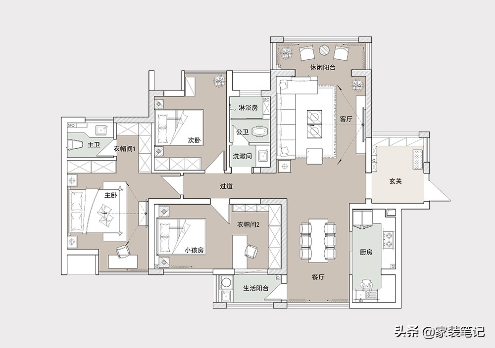 长沙夫妻130㎡新房，选择装修美式，全屋温馨还有个性，让人羡慕