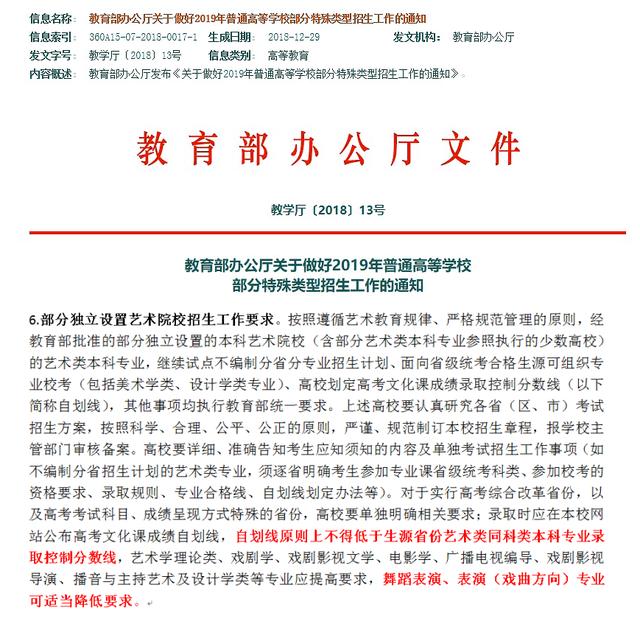 艺考生考北京舞蹈学院双过线未被录取，欲起诉江西省教育考试院