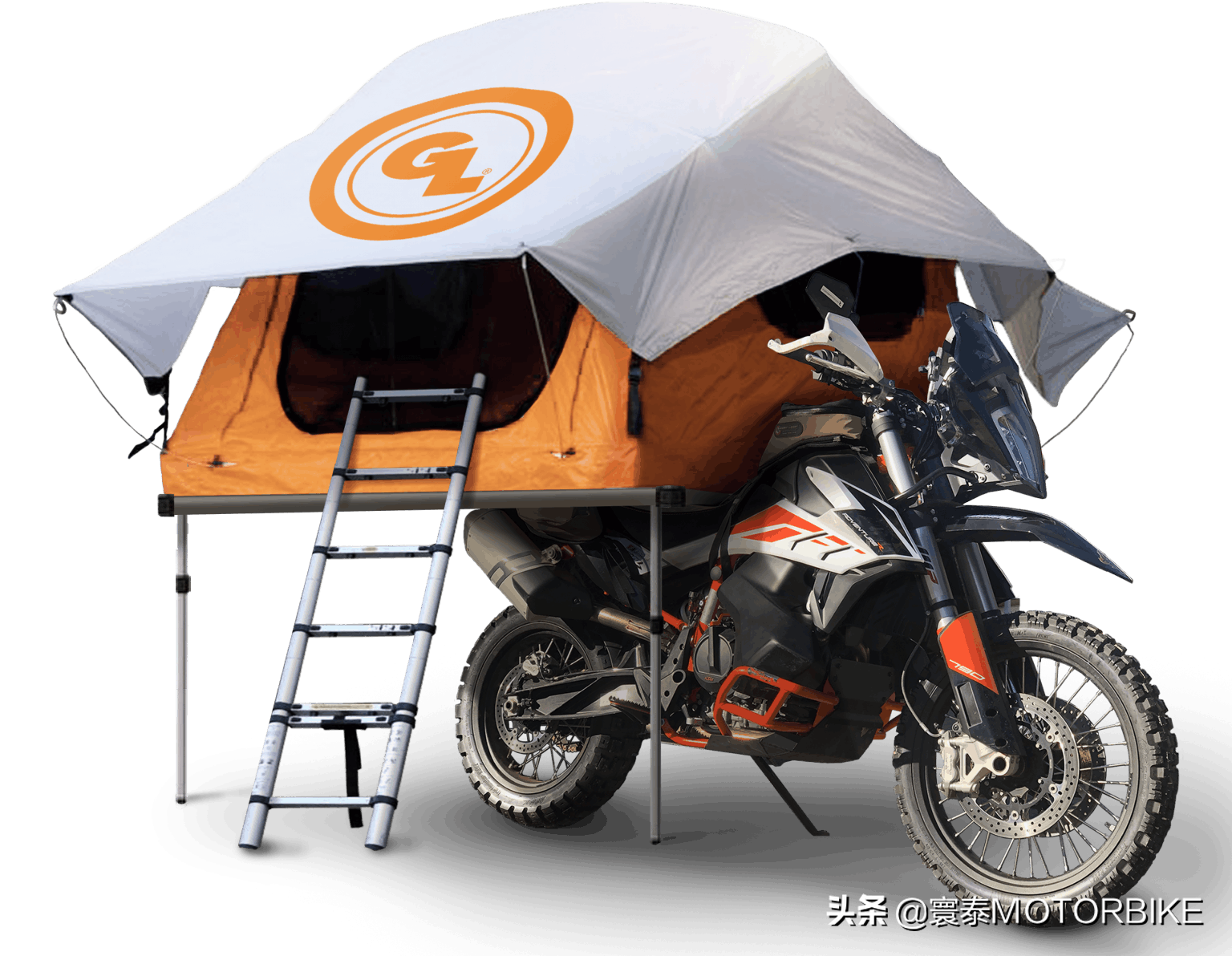 超实用两轮摩托车载帐篷(两轮摩托车旅行帐篷)
