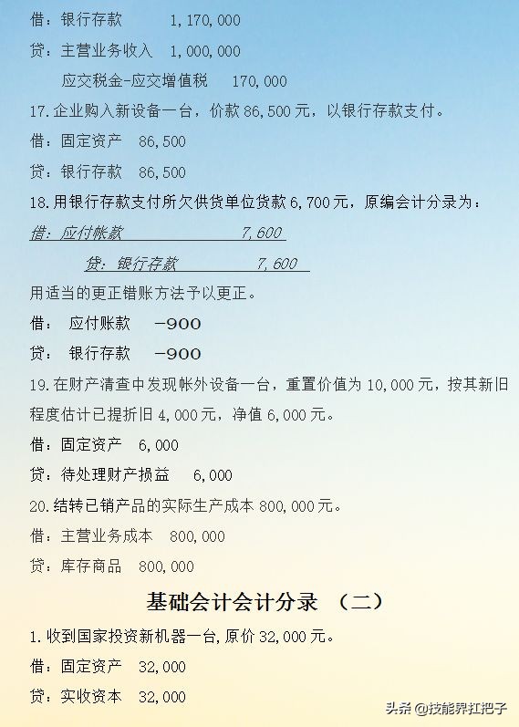 会计分录大全：330条会计分录+速记口诀+分录实操练习，无偿分享