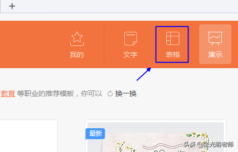 wps软件可以同时创建word文档，Excel文档与ppt文档