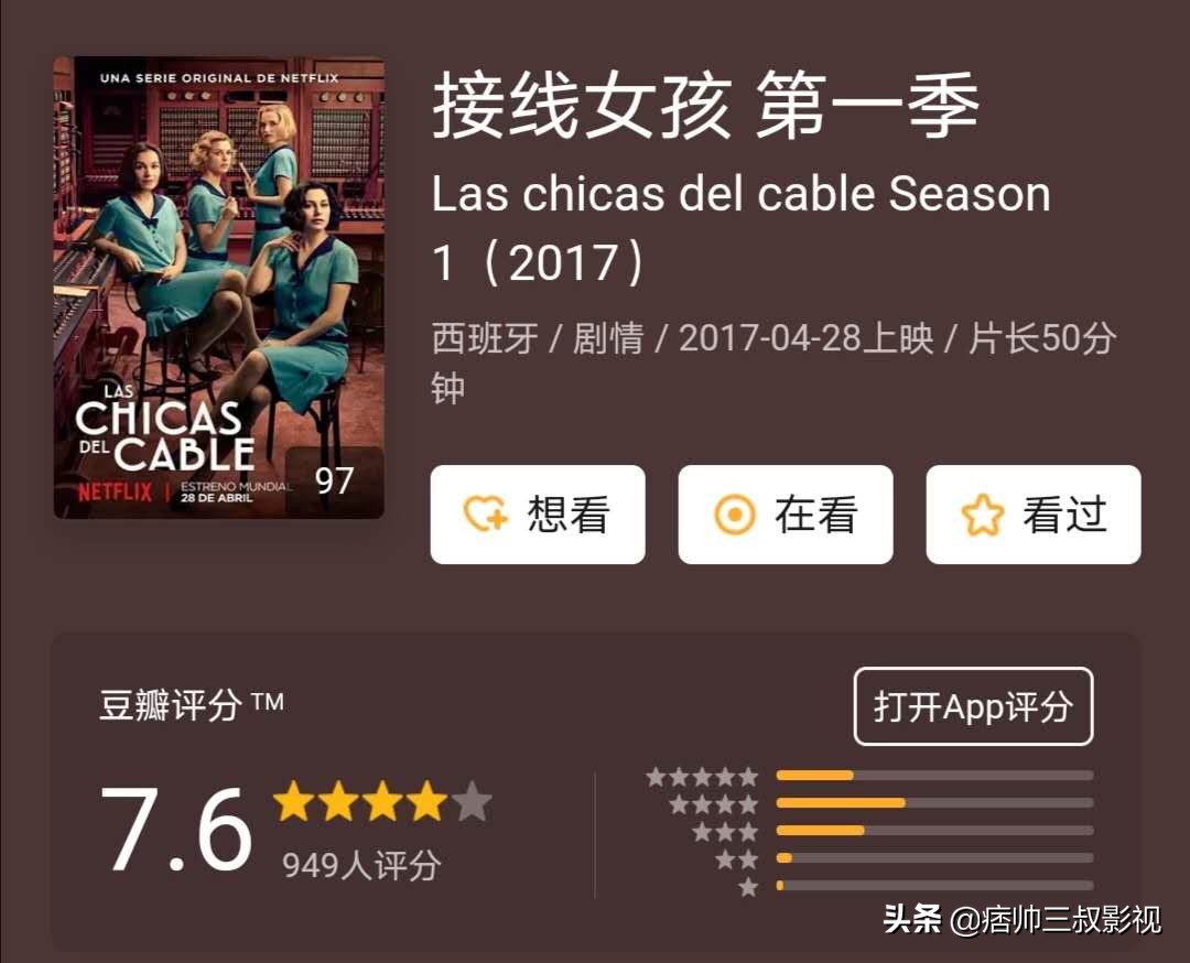 Netflix优质冷门西班牙剧，《布线女孩》
